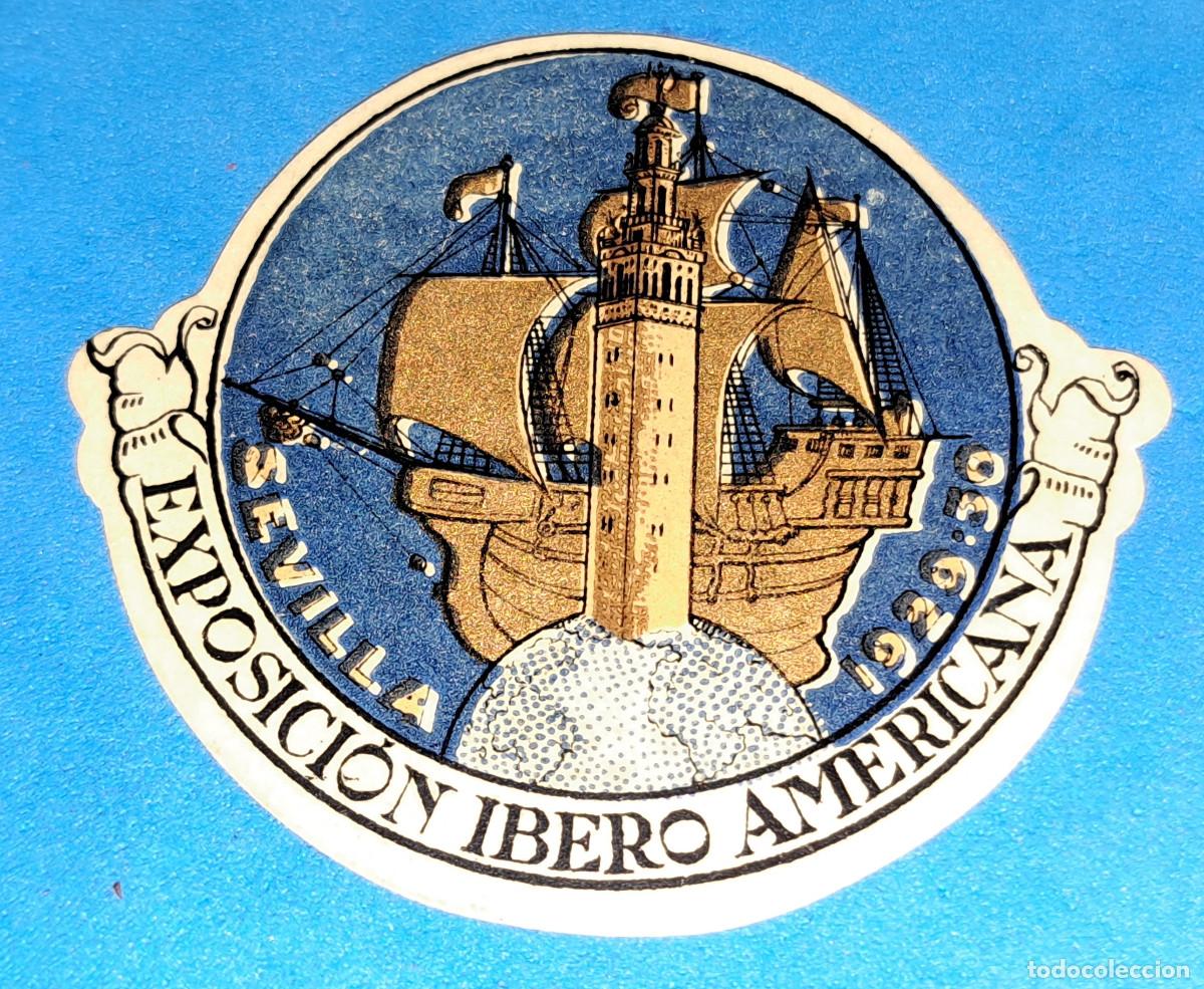 Sellos: EXPOSICION IBERO AMERICANA - SEVILLA - 1929-30 - VI&Ntilde;ETA - 5 x 4,3 cms.