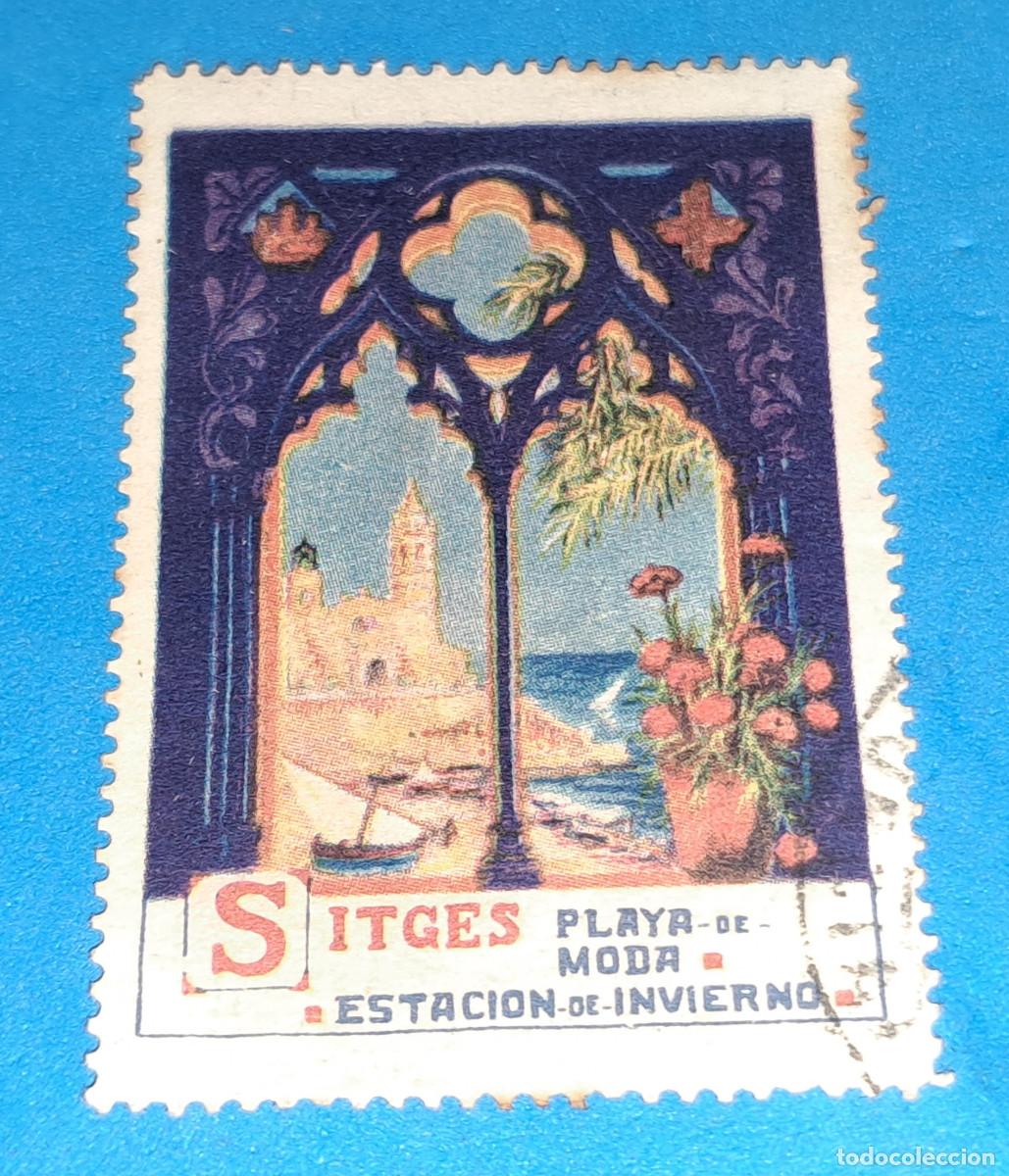 Stamps: SITGES - PLAYA DE MODA - ESTACI&Oacute;N DE INVIERNO - VI&Ntilde;ETA - 6 x 4 cms.