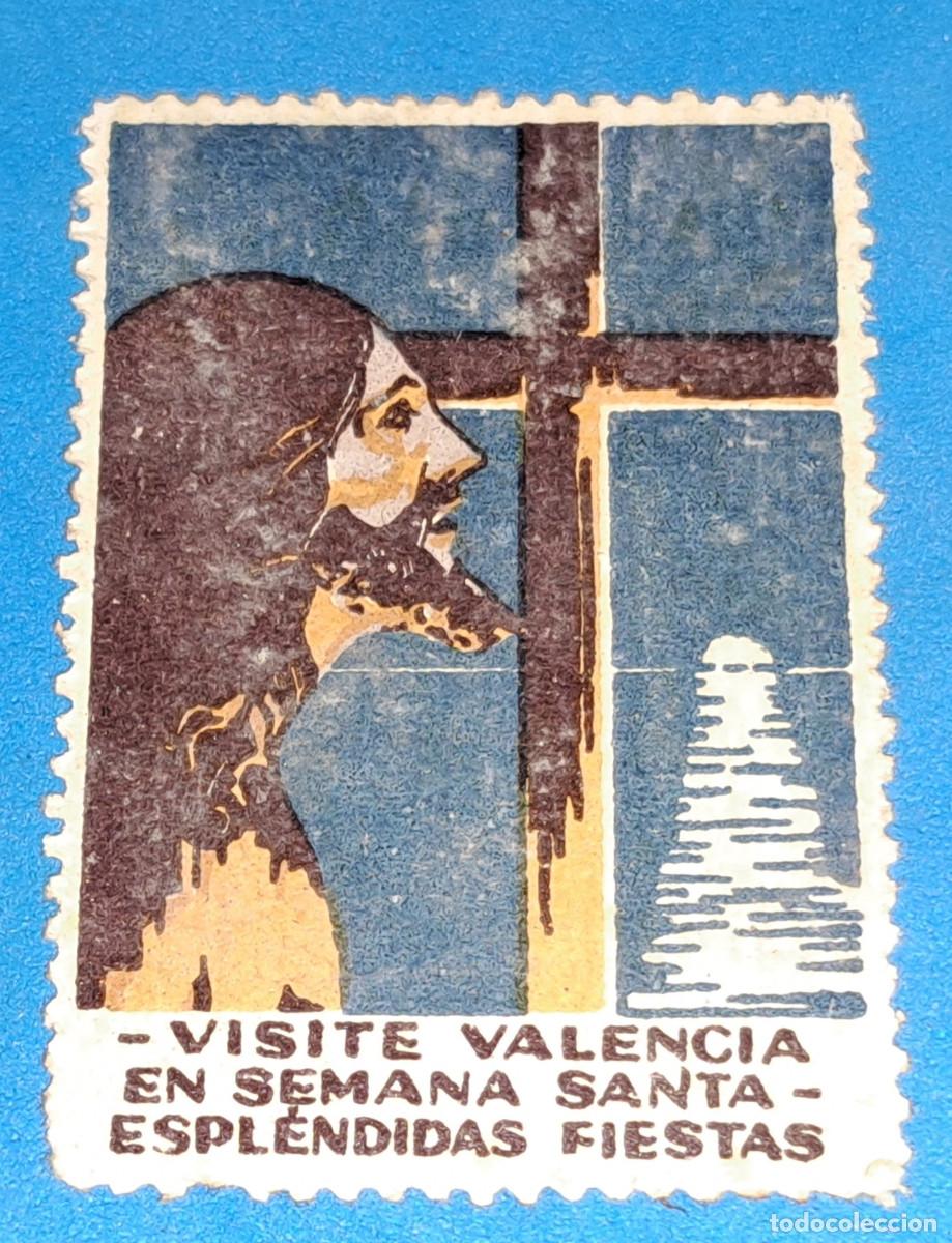 Stamps: VALENCIA - VISITE VALENCIA EN SEMANA SANTA, ESPLENDIDAS FIESTAS - VI&Ntilde;ETA - 4,9 x 3,3 cms.
