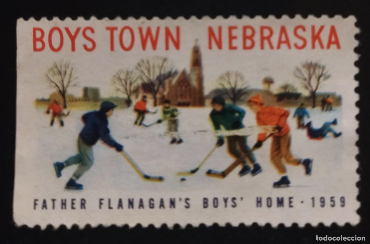 Stamps: ESTADOS UNIDOS 1959. VI&Ntilde;ETA BOYS TOWN NEBRASCA. USADO.