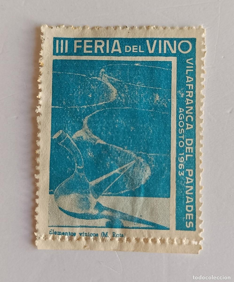 Sellos: VI&Ntilde;ETA III FERIA DEL VINO - VILAFRANCA DEL PANADES - AGOSTO 1963 - ELEMENTOS VINICOS (M. ROTA)
