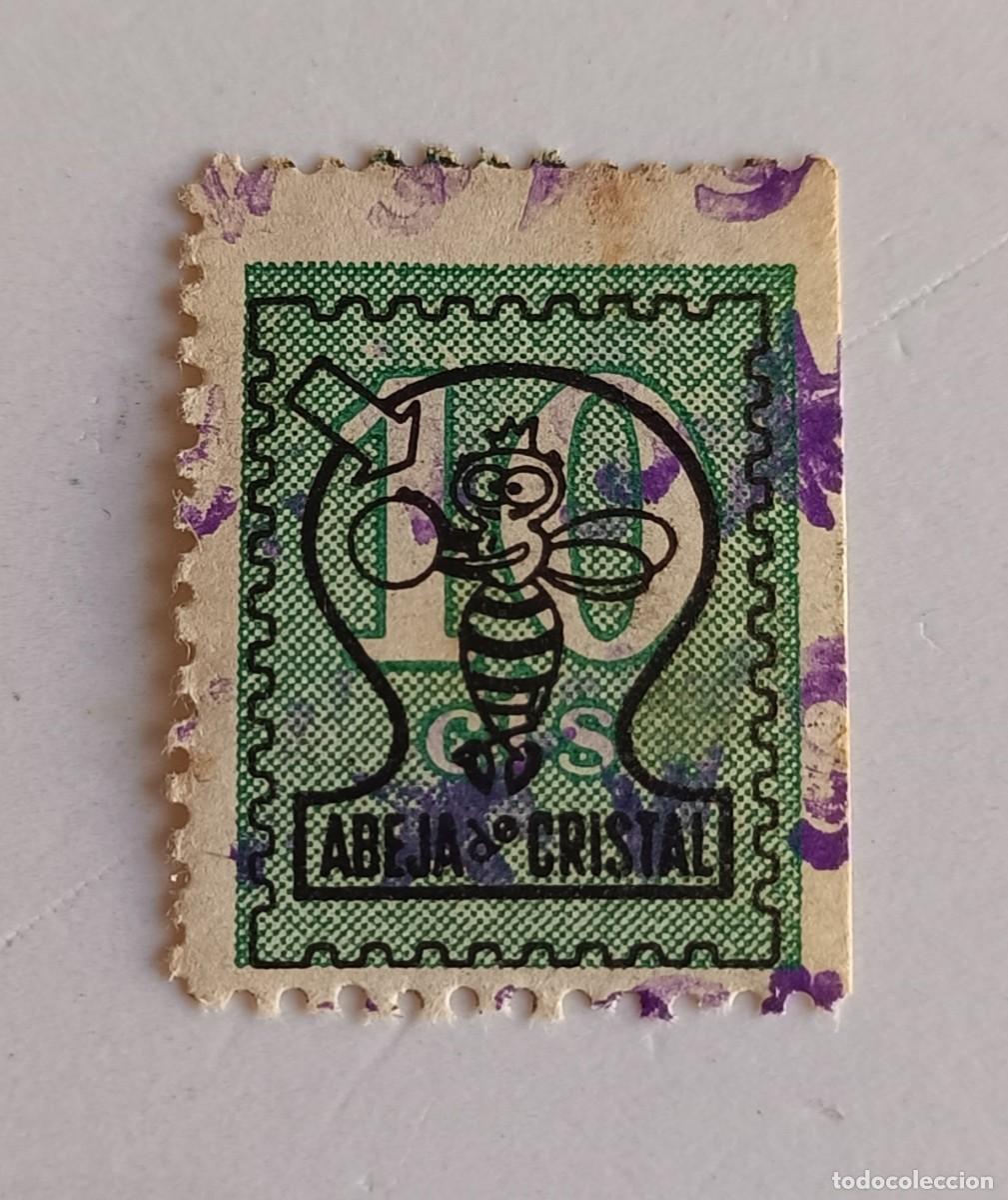 Sellos: VI&Ntilde;ETA - ABEJA DE CRISTAL - 10 CTS. - VERDE