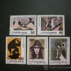 Sellos: YUGOSLAVIA 1986 IVERT 2080/4 *** ARTE CONTEMPORANEO - PINTURAS DEL MUSEO DE SKOPJE. Lote 36535131