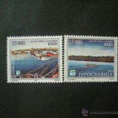 Sellos: YUGOSLAVIA 1993 IVERT 2492/3 *** EL DANUBIO - RIO DE LA COOPERACIÓN . Lote 42143752