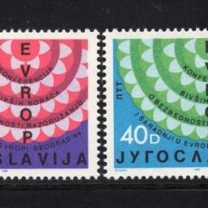 Sellos: YUGOSLAVIA 1984 IVERT 1951/2 *** CONFERENCIA EUROPEA PARA EL DESARME Y LA COOPERACIÓN. Lote 57798900