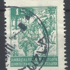 Francobolli: YUGOSLAVIA 1945-47 - PARTISANOS, VERDE - USADO