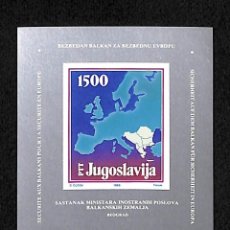 Sellos: YUGOSLAVIA, 1988 YVERT Nº HB 30 /**/, SIN FIJASELLOS