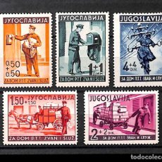 Sellos: YUGOSLAVIA, 1940 YVERT Nº 370 / 374 /*/. Lote 350036254