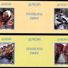 Sellos: YUGOSLAVIA, 2001 YVERT Nº 2878 / 2879 /**/, TEMA EUROPA, C.E.P.T., SIN FIJASELLOS. Lote 354210183