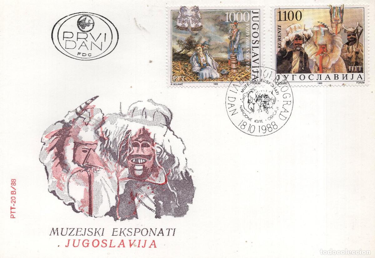 Sellos: YUGOESLAVIA 1988 CARTA FDC MICHEL YU 2305-2306