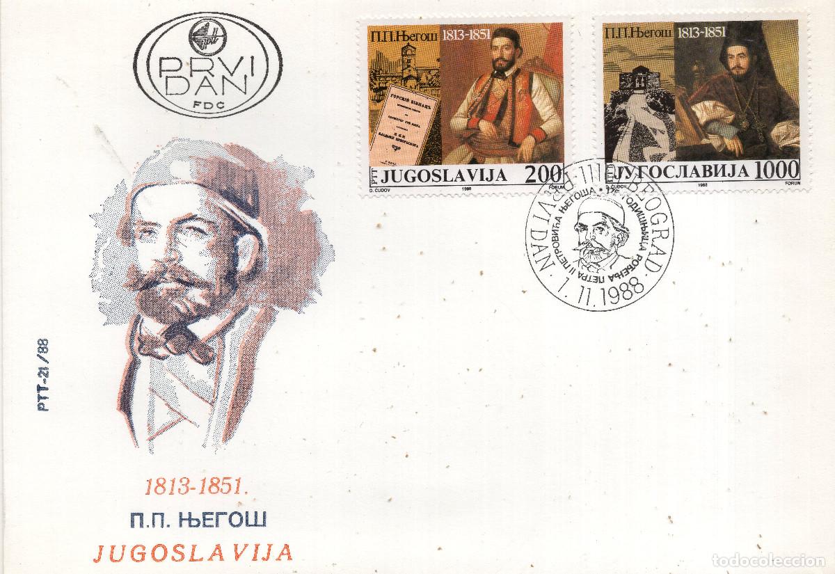 Sellos: YUGOESLAVIA 1988 CARTA FDC MICHEL YU 2311-2312