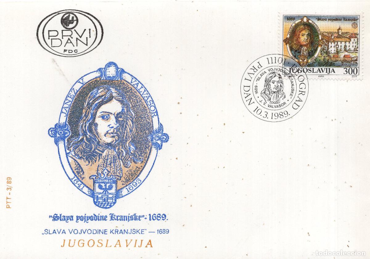 Sellos: YUGOESLAVIA 1989 CARTA FDC MICHEL YU 2332