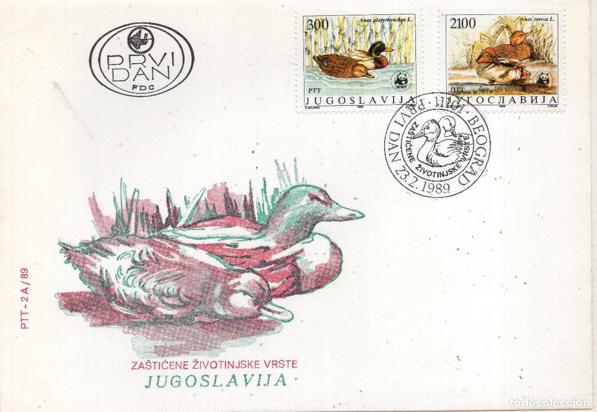 Sellos: YUGOESLAVIA 1989 CARTA FDC MICHEL YU 2328-2329
