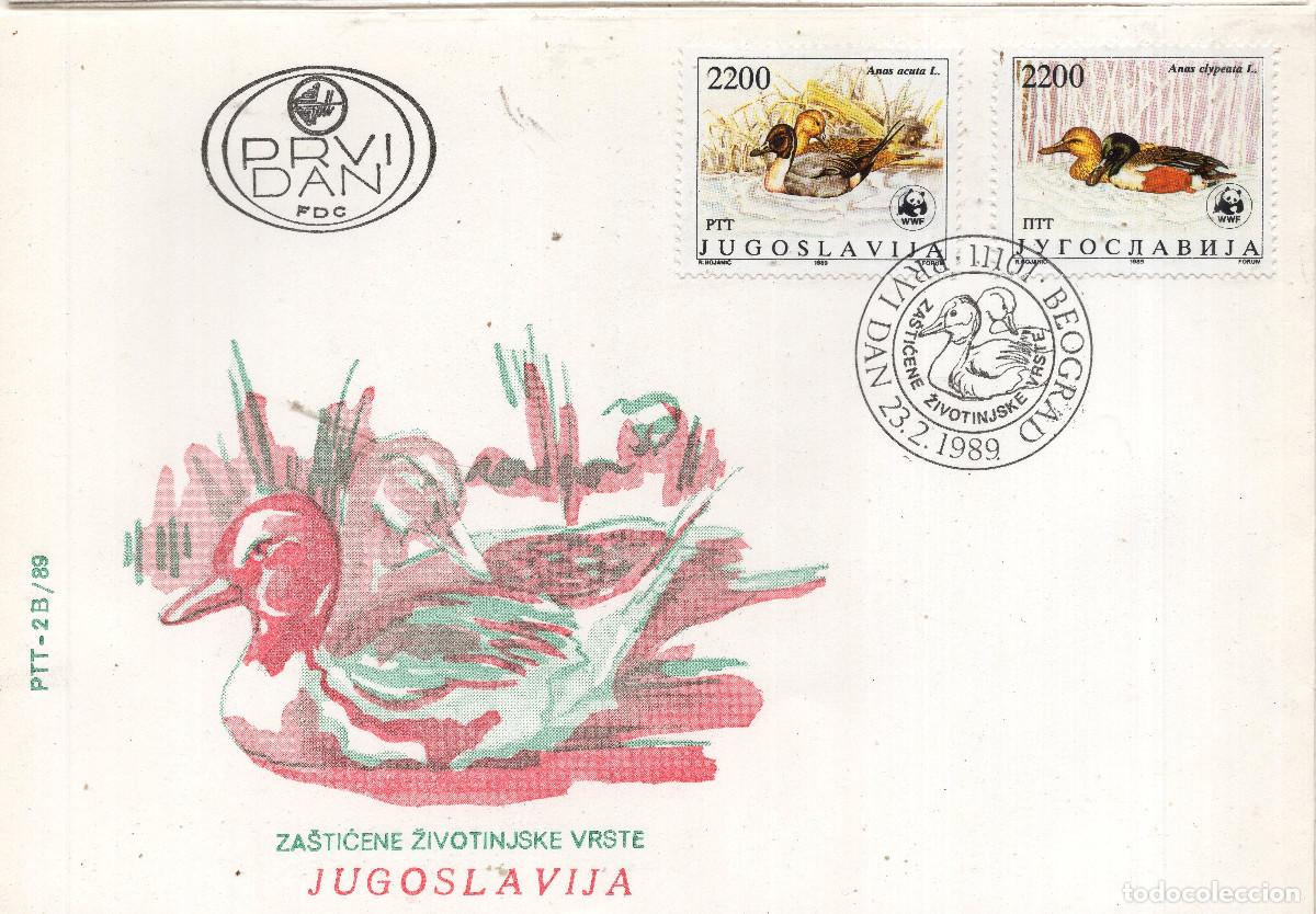 Sellos: YUGOESLAVIA 1989 CARTA FDC MICHEL YU 2330-2331