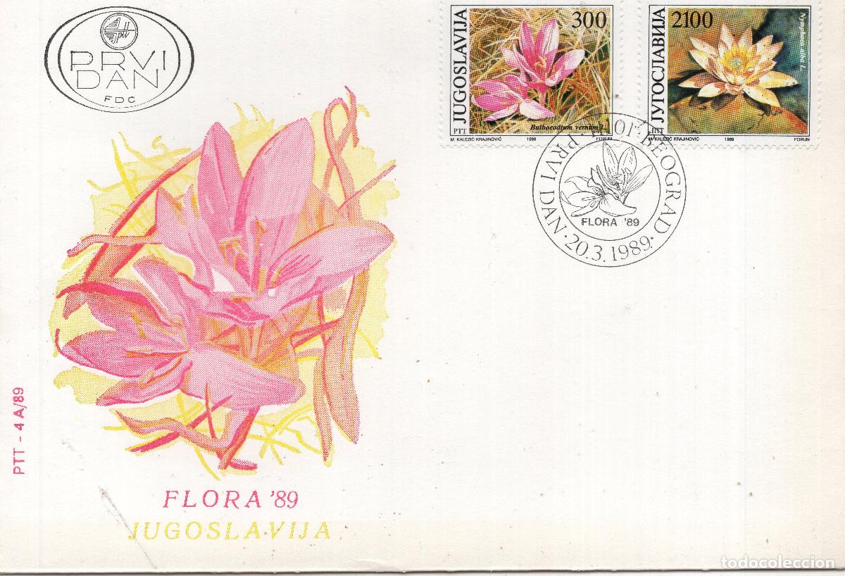 Sellos: YUGOESLAVIA 1989 CARTA FDC MICHEL YU 2333-2334