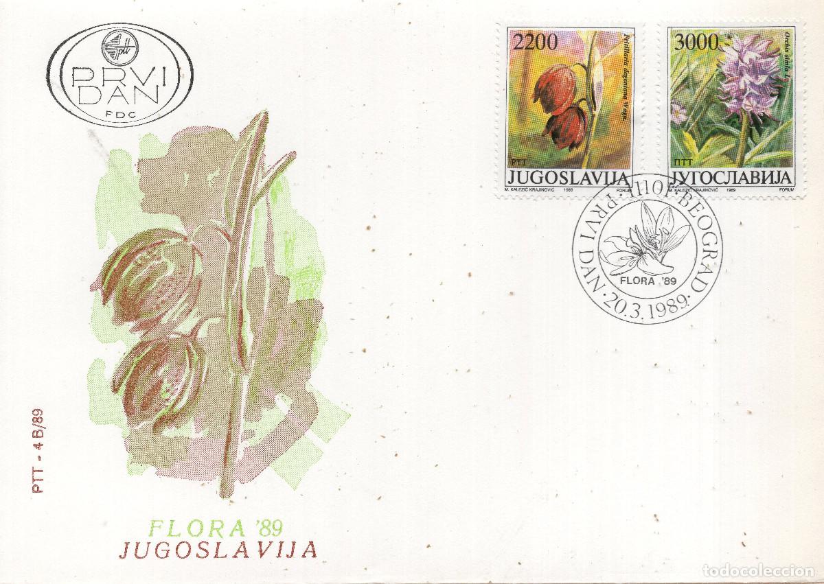 Sellos: YUGOESLAVIA 1989 CARTA FDC MICHEL YU 2335-2336