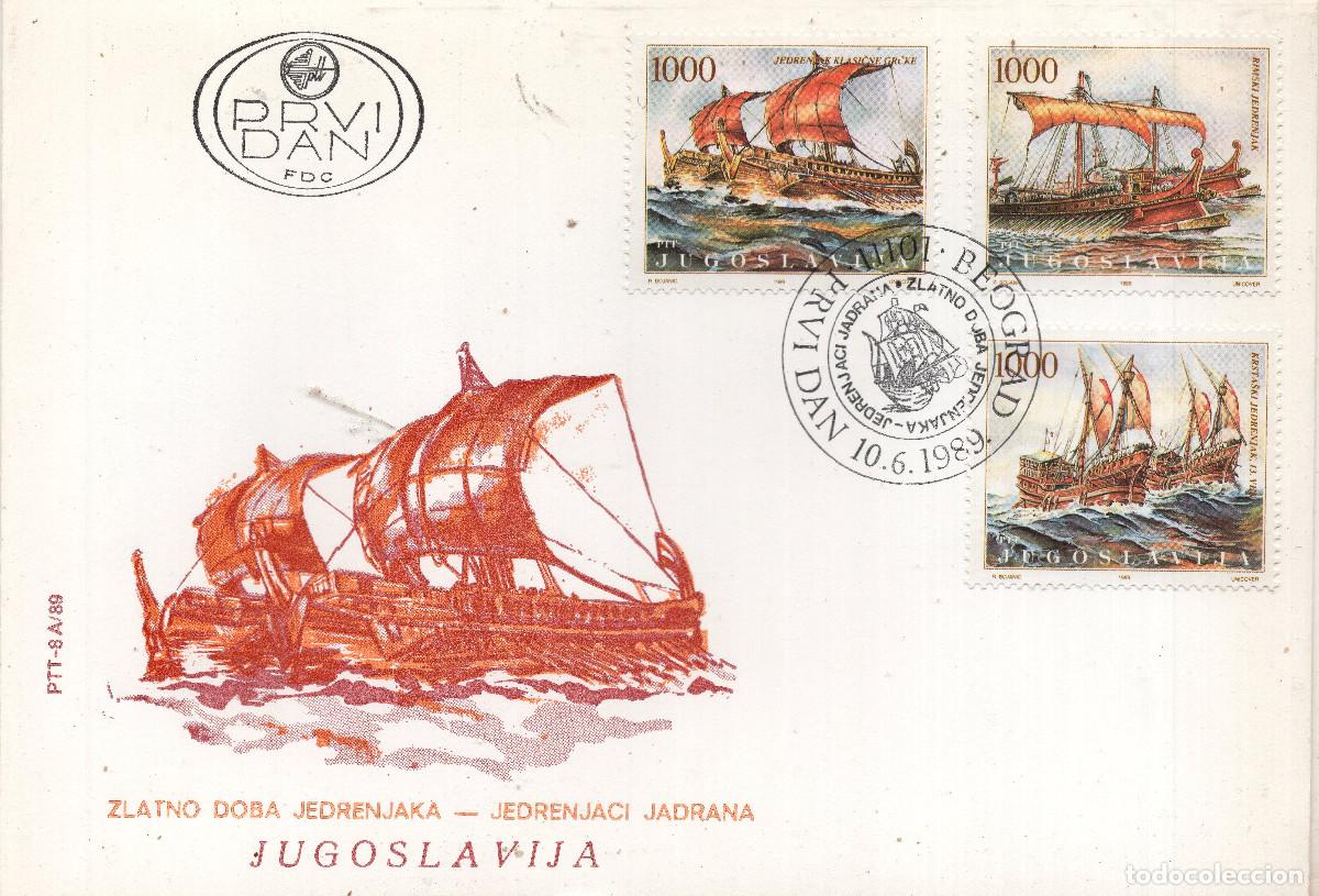 Sellos: YUGOESLAVIA 1989 CARTA FDC MICHEL YU 2348-2350