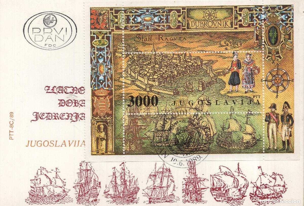 Sellos: YUGOESLAVIA 1989 CARTA FDC MICHEL YU 2354HB