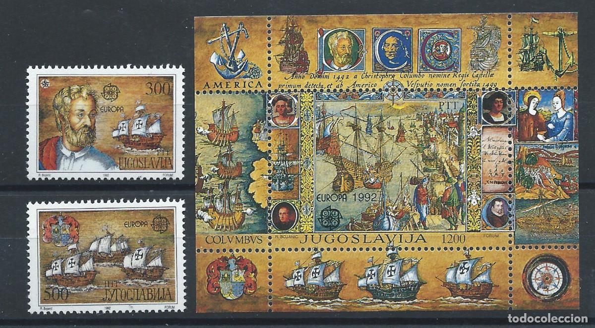 Sellos: Yougoslavie N&deg;2397/98 + Bloc 40** (MNH) 1992 - Europa &rdquo;Christophe Colomb&rdquo;