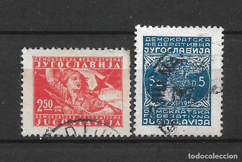 Sellos: yugoslavia 1947 scott 211/212 usado - 12/4