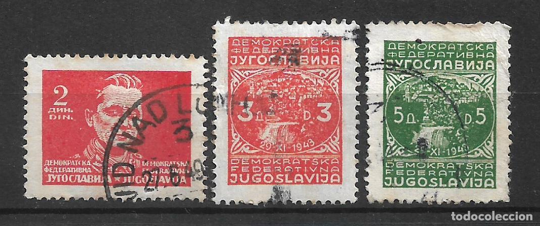 Sellos: yugoslavia 1945 scott 176/177 + 179 usado - 12/4
