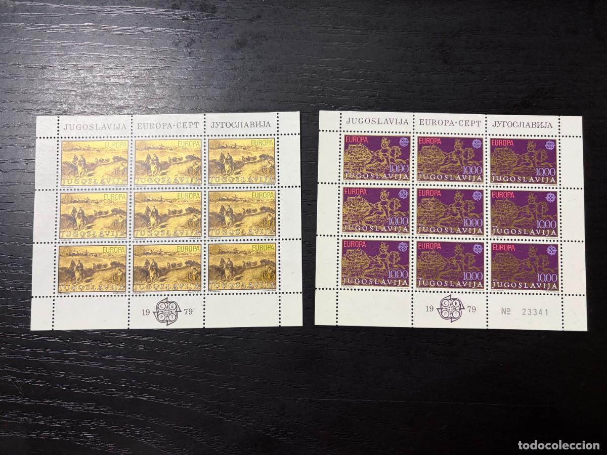 Sellos: YUGOSLAVIA, 1979. YVERT MP 1663/1664. EUROPA CEPT. HSITORIA POSTAL. NUEVOS. SIN FIJASELLOS