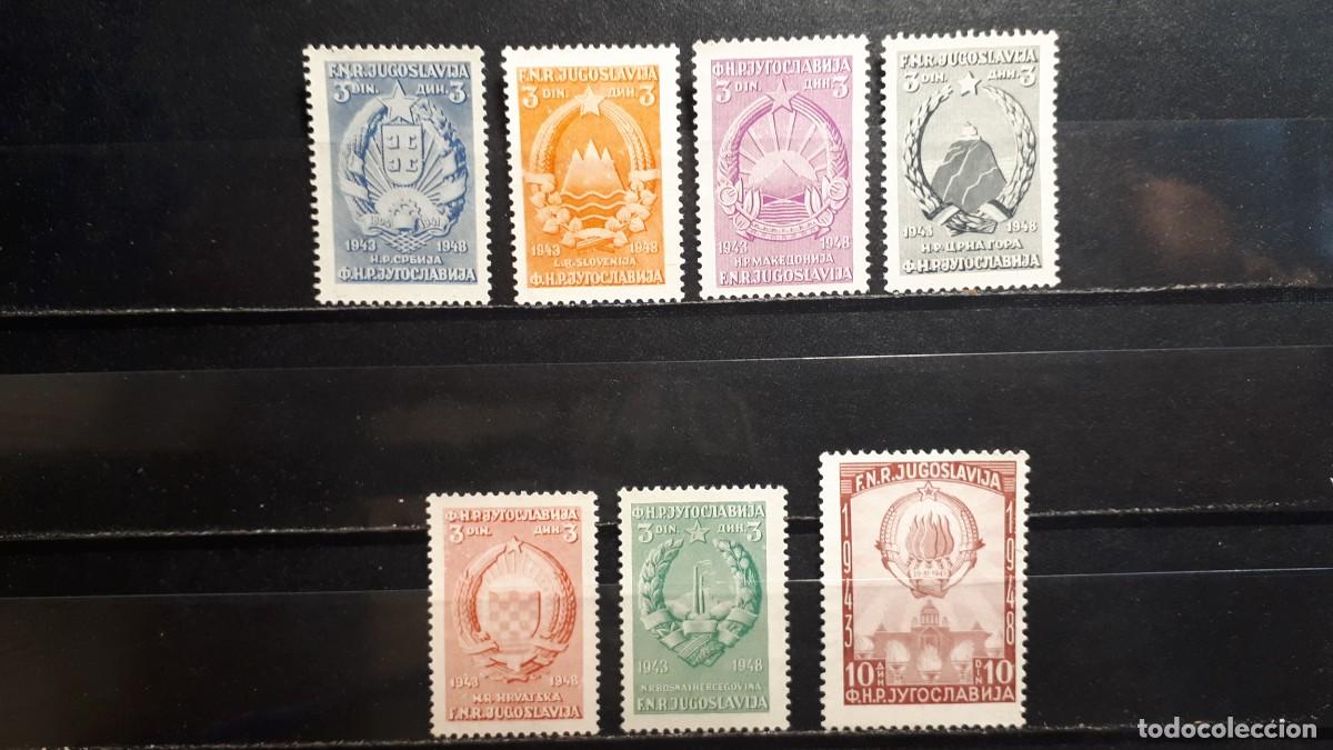 Sellos: YUGOSLAVIA. A&Ntilde;O 1948. (*). YVERT 505/11