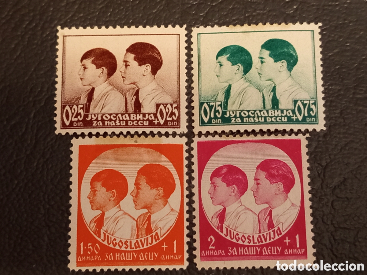 Sellos: Yugoslavia 1940 - Serie Beneficencia Infantil &rdquo;Za Na&scaron;u Decu&rdquo; Compl. - Michel 418/421 MH