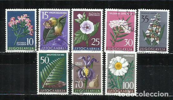 Sellos: 4004-YUGOSLAVIA JUGOSLAVIA 1957 SERIE COMPLETA FLORES NATURALEZA 714/722 13,50&euro;