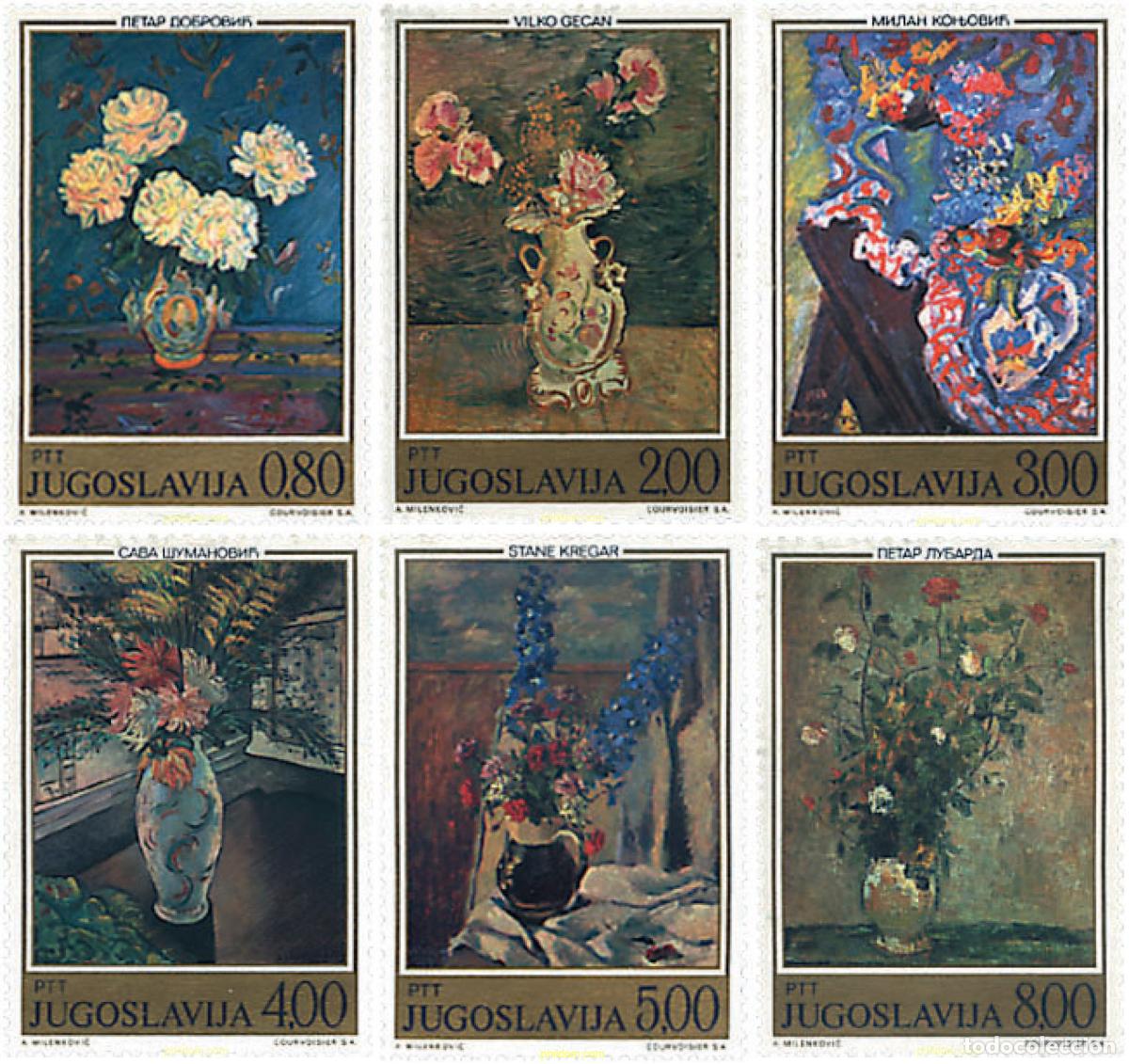 Sellos: 93095 MNH YUGOSLAVIA 1974 PINTURAS DE FLORES