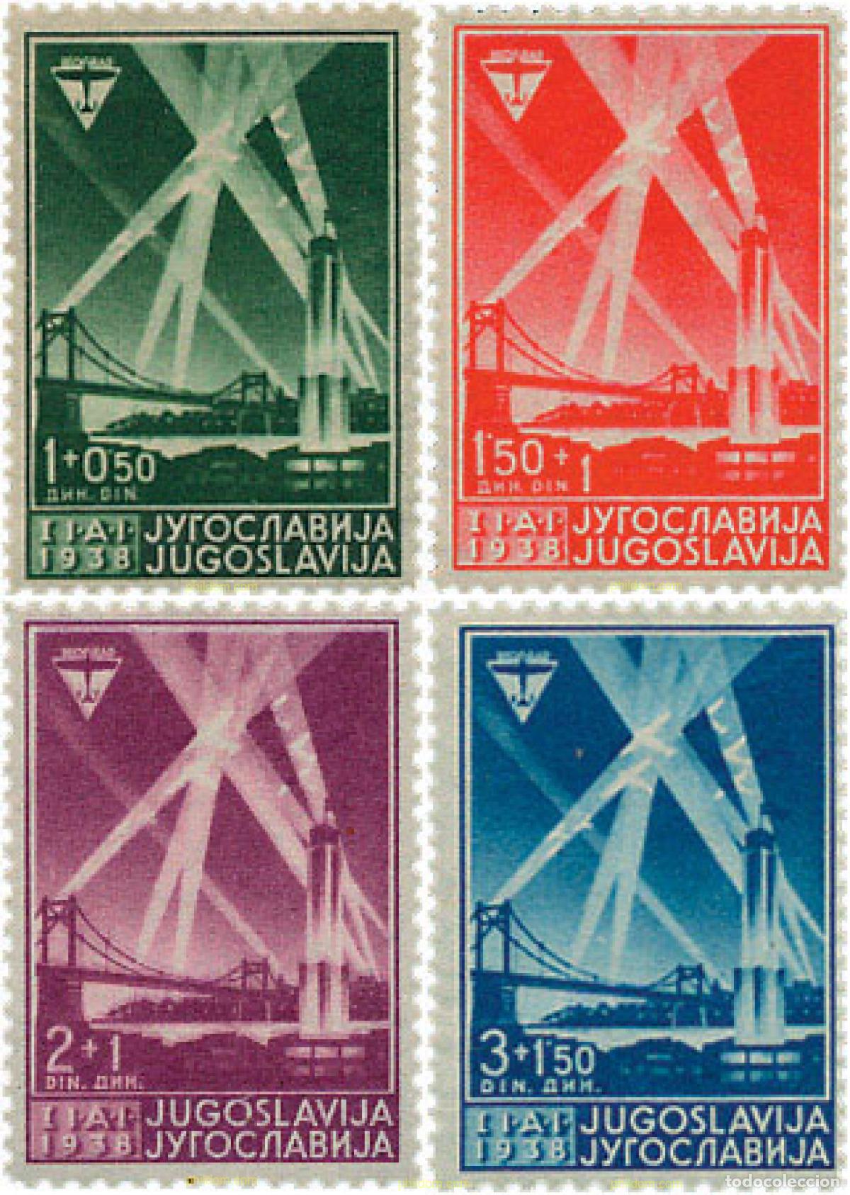 Sellos: 34318 MNH YUGOSLAVIA 1938 A BENEFICIO DEL AEROCLUB YUGOSLAVO