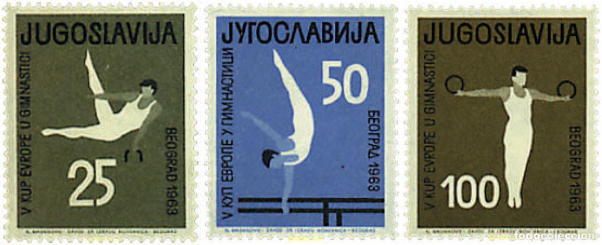 Sellos: 67161 MNH YUGOSLAVIA 1963 5 PREMIO DE EUROPA DE GIMNASIA