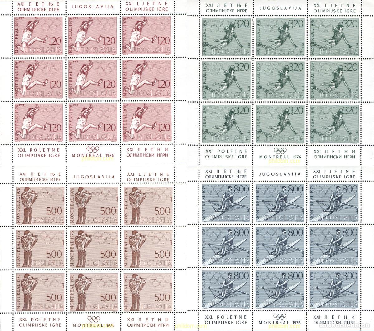 Sellos: 11974 MNH YUGOSLAVIA 1976 21 JUEGOS OLIMPICOS VERANO MONTREAL 1976