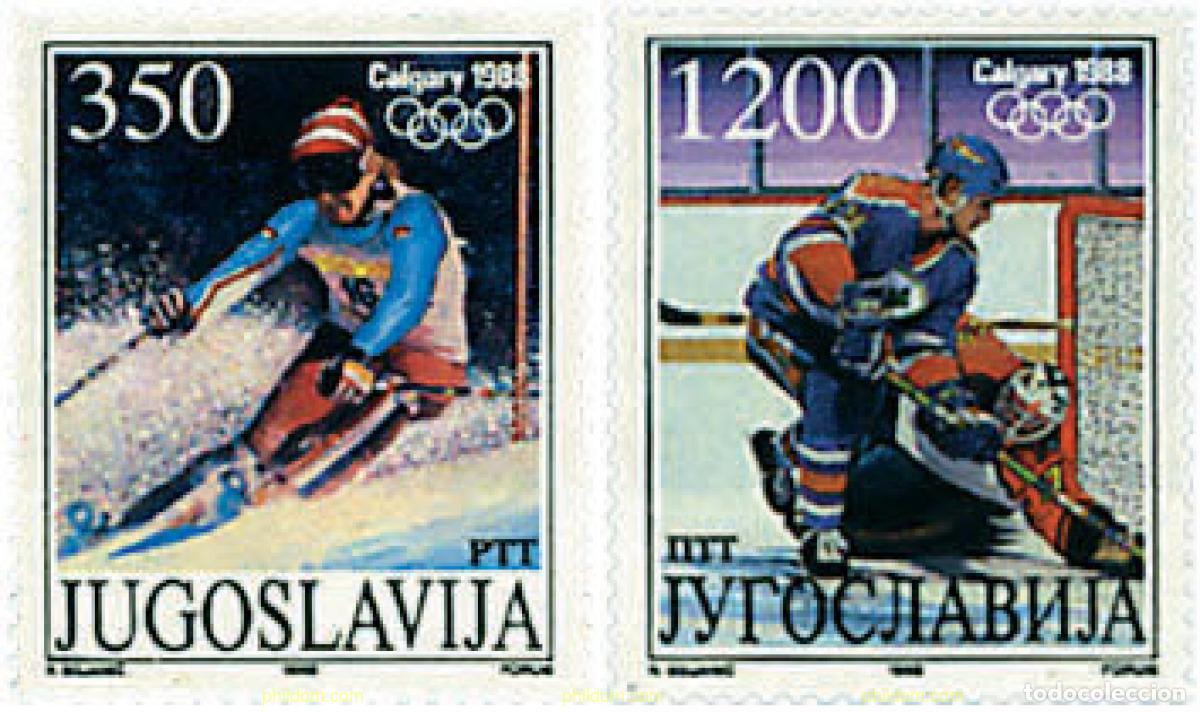Stamps: 71166 MNH YUGOSLAVIA 1988 15 JUEGOS OLIMPICOS INVIERNO CALGARY 1988