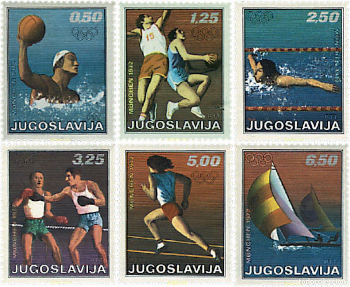 Sellos: 67181 MNH YUGOSLAVIA 1972 20 JUEGOS OLIMPICOS VERANO MUNICH 1972