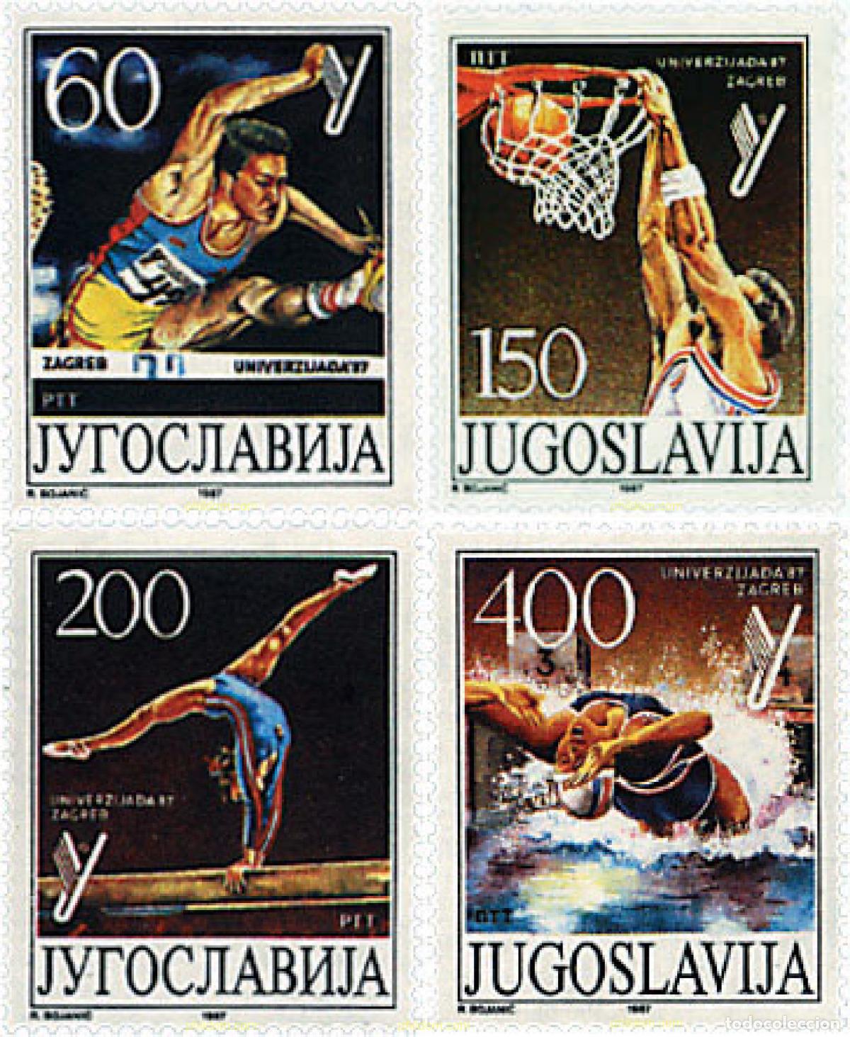 Sellos: 67299 MNH YUGOSLAVIA 1987 UNIVERSIADA 87