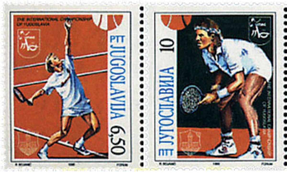 Sellos: 67317 MNH YUGOSLAVIA 1990 CAMPEONATOS INTERNACIONALES DE TENIS EN YUGOSLAVIA