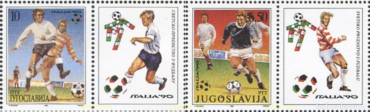 Sellos: 672594 MNH YUGOSLAVIA 1990 COPA DEL MUNDO DE FUTBOL. ITALIA-90