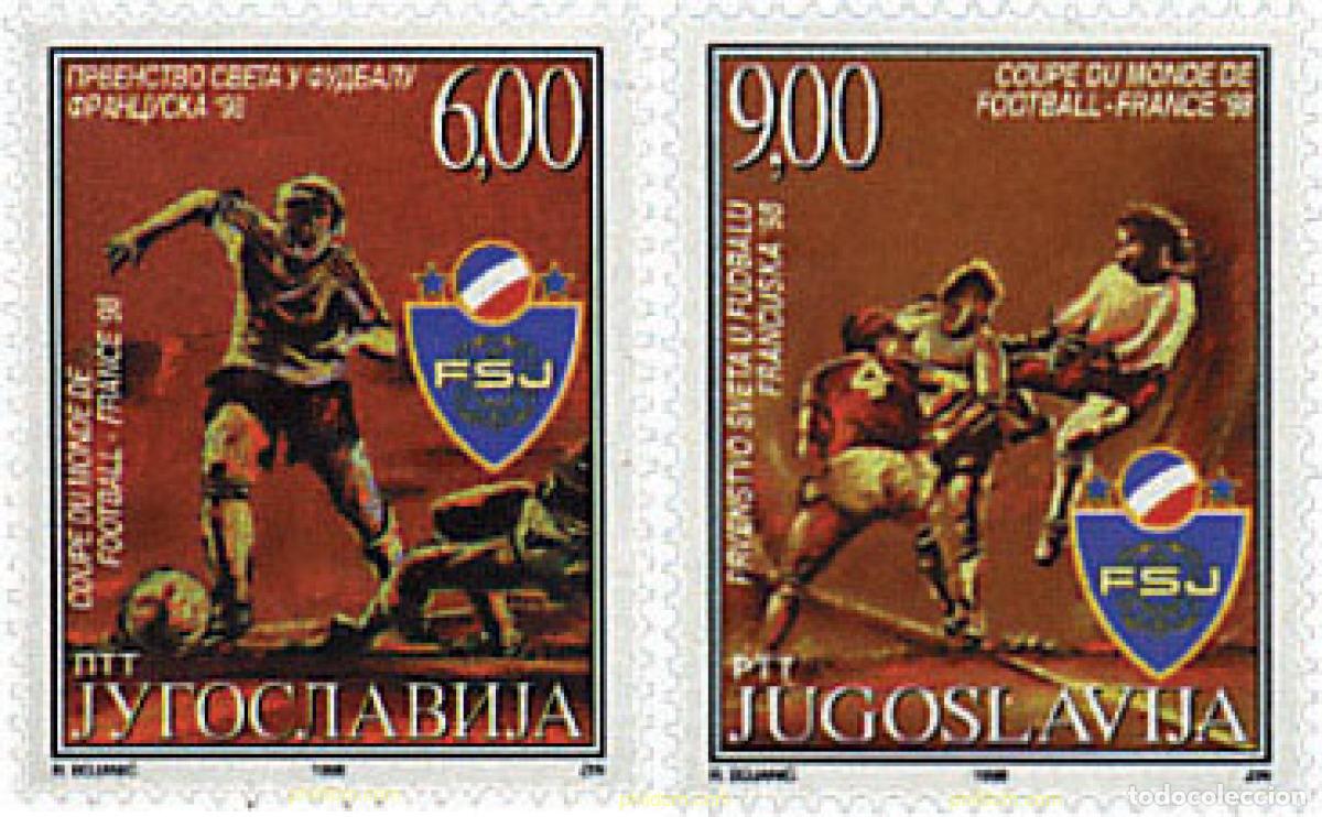 Sellos: 67365 MNH YUGOSLAVIA 1998 COPA DEL MUNDO DE FUTBOL. FRANCIA-98