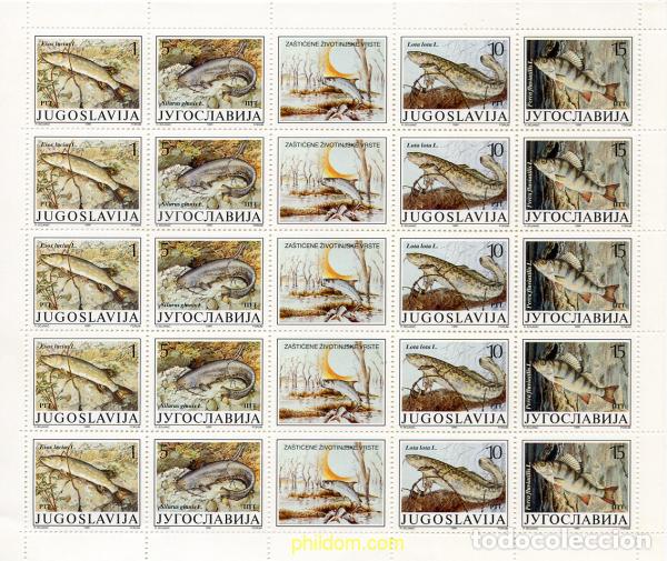 Sellos: 275669 MNH YUGOSLAVIA 1990 PECES DE AGUA DULCE