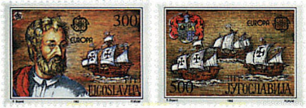 Sellos: 62837 MNH YUGOSLAVIA 1992 EUROPA CEPT. 500 ANIVERSARIO DEL DESCUBRIMIENTO DE AMERICA