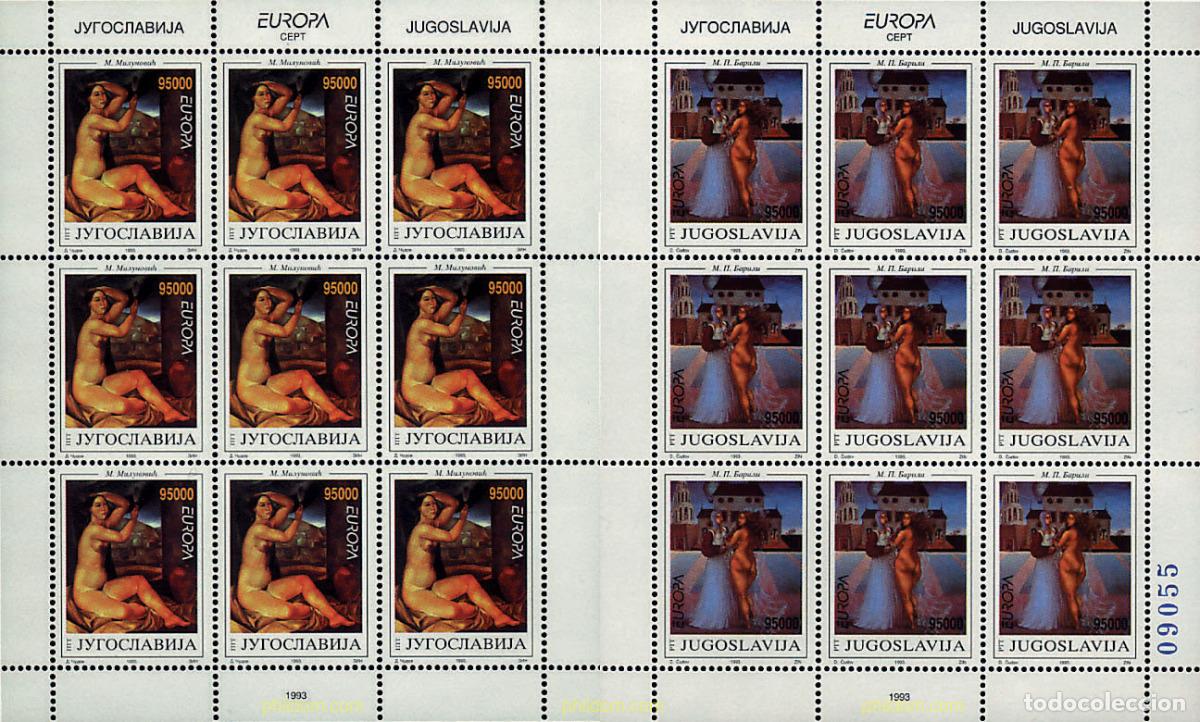 Sellos: 9049 MNH YUGOSLAVIA 1993 EUROPA CEPT. ARTE CONTEMPORANEO