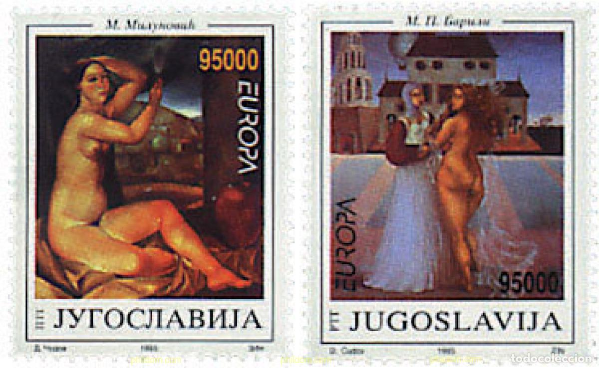 Sellos: 62875 MNH YUGOSLAVIA 1993 EUROPA CEPT. ARTE CONTEMPORANEO
