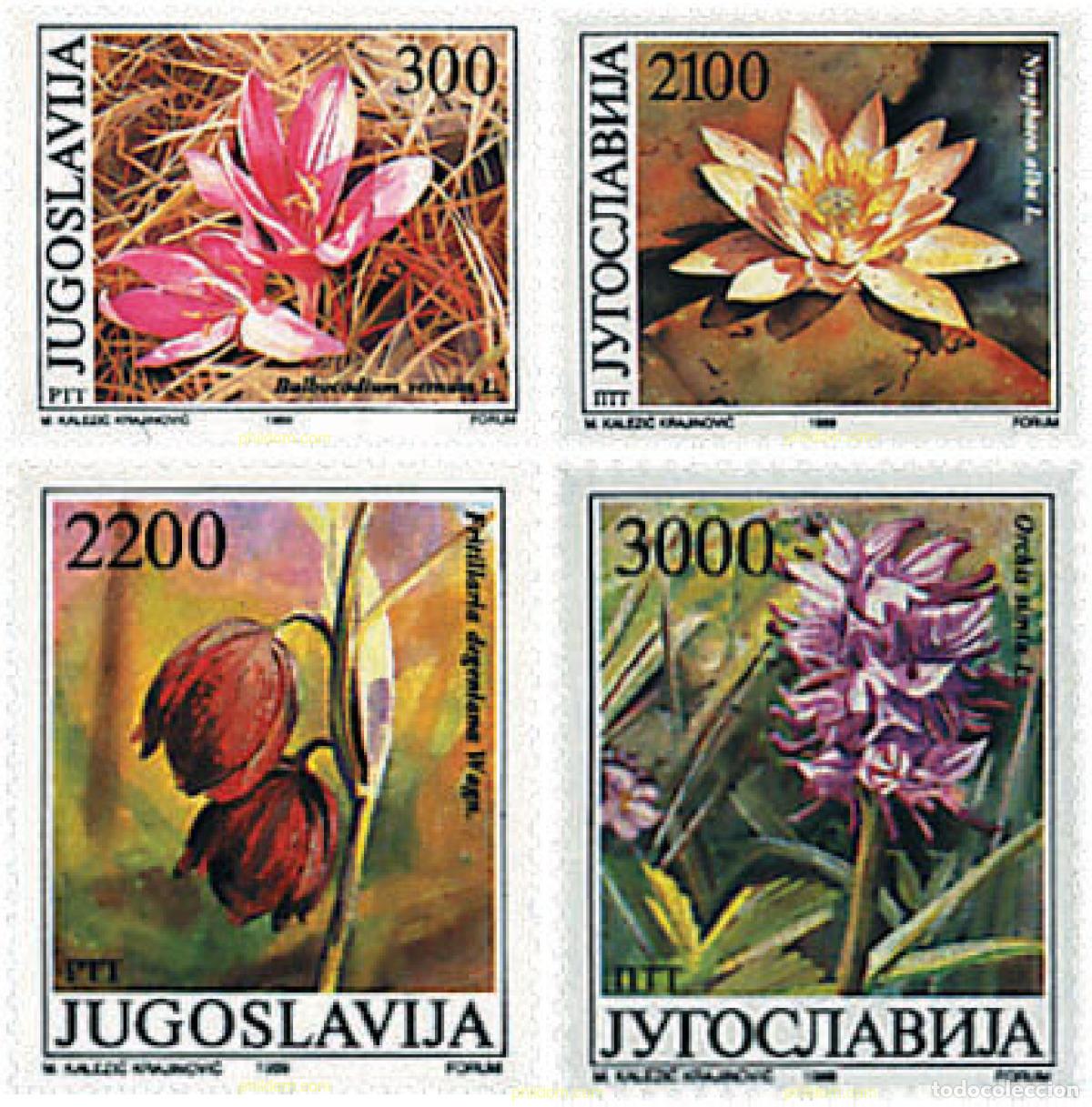 Sellos: 93073 MNH YUGOSLAVIA 1989 FLORES DE PLANTAS RARAS DE LA PROVINCIA DE VOIVODINE