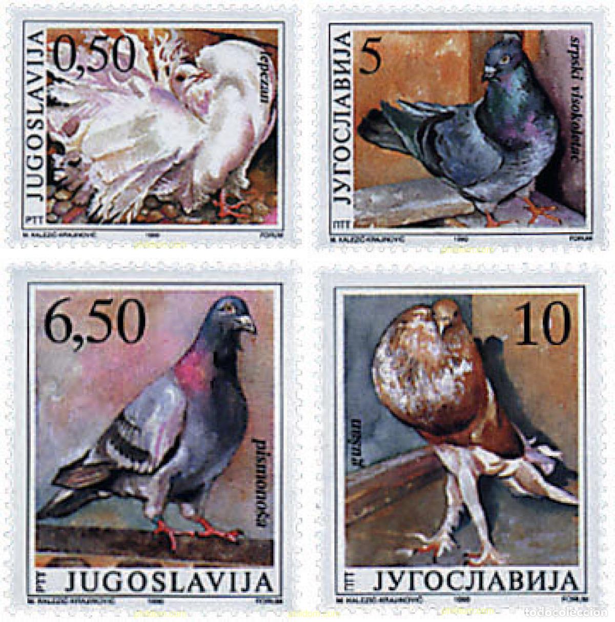 Sellos: 67314 MNH YUGOSLAVIA 1990 PALOMAS DE RAZA