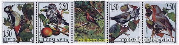 Sellos: 10744 MNH YUGOSLAVIA 1997 FAUNA EN PELIGRO DE EXTINCION
