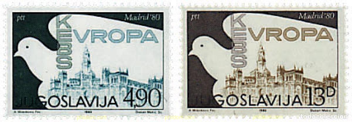 Sellos: 67213 MNH YUGOSLAVIA 1980 CONFERENCIA SOBRE LA SEGURIDAD EUROPEA EN MADRID