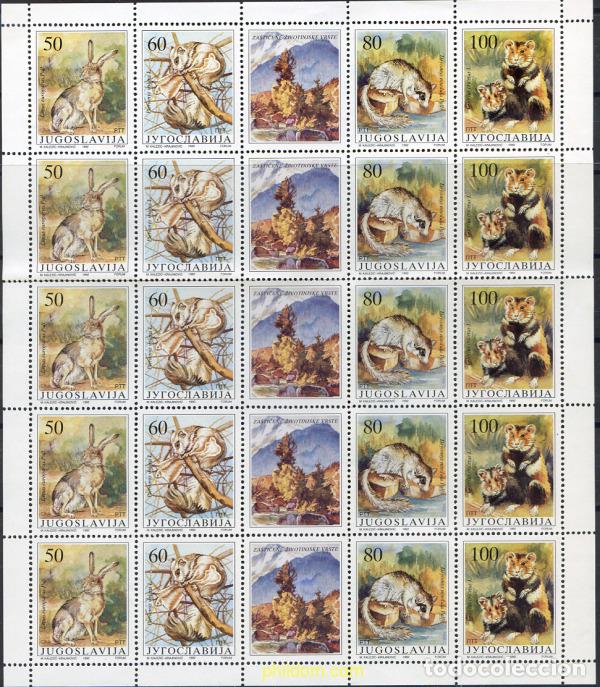 Sellos: 287551 MNH YUGOSLAVIA 1992 PEQUE&Ntilde;OS MAMIFEROS