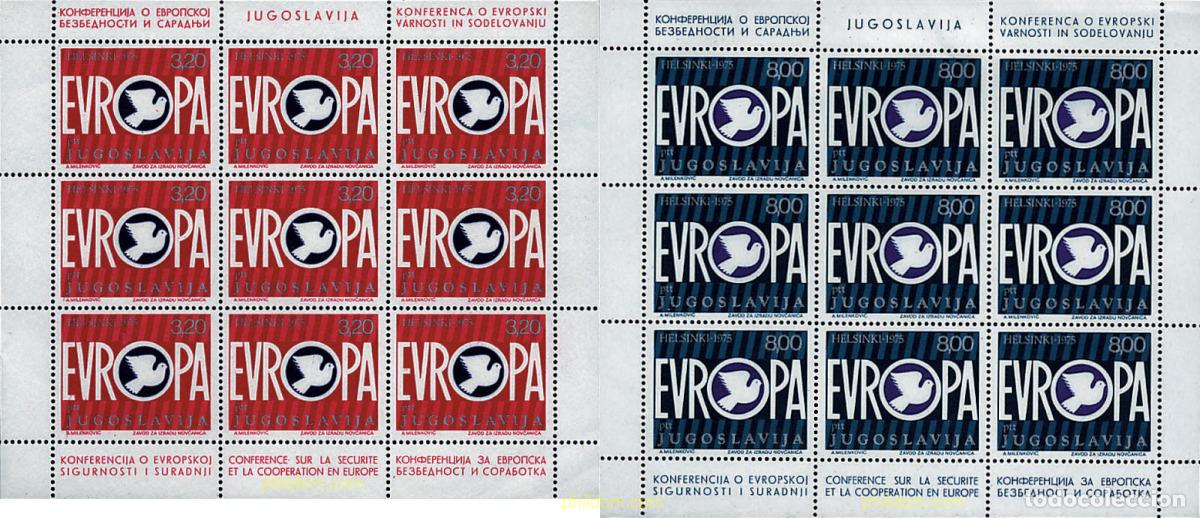 Sellos: 294237 MNH YUGOSLAVIA 1975 CONFERENCIA SOBRE LA SEGURIDAD Y COOPERACION EN EUROPA