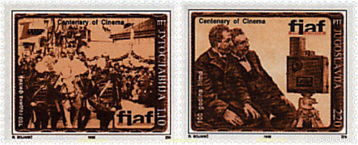 Sellos: 67346 MNH YUGOSLAVIA 1995 100 ANIVERSARIO DEL CINE